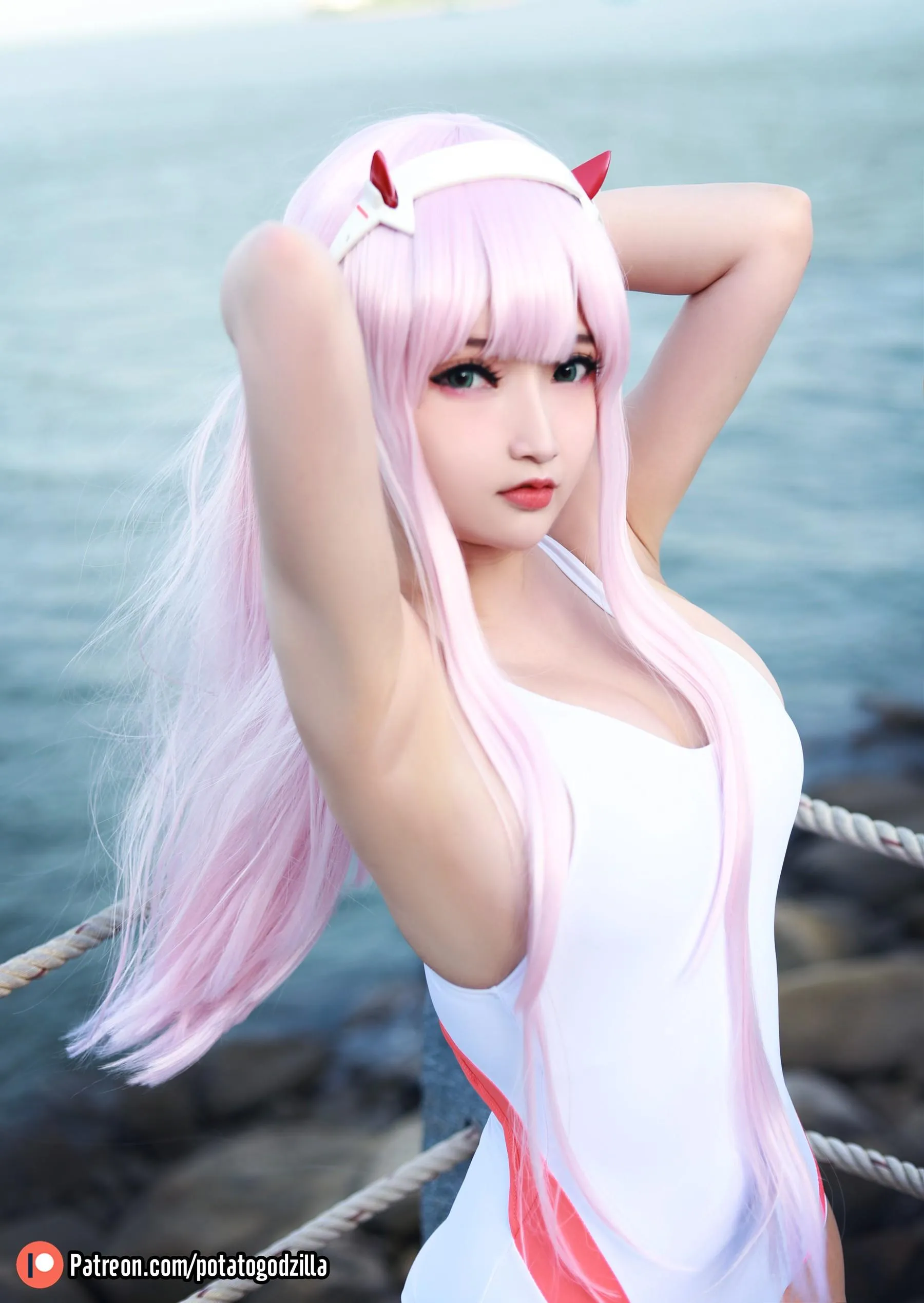 Potato Godzilla – NO.74 Zero Two Swimsuit [29P]插图9